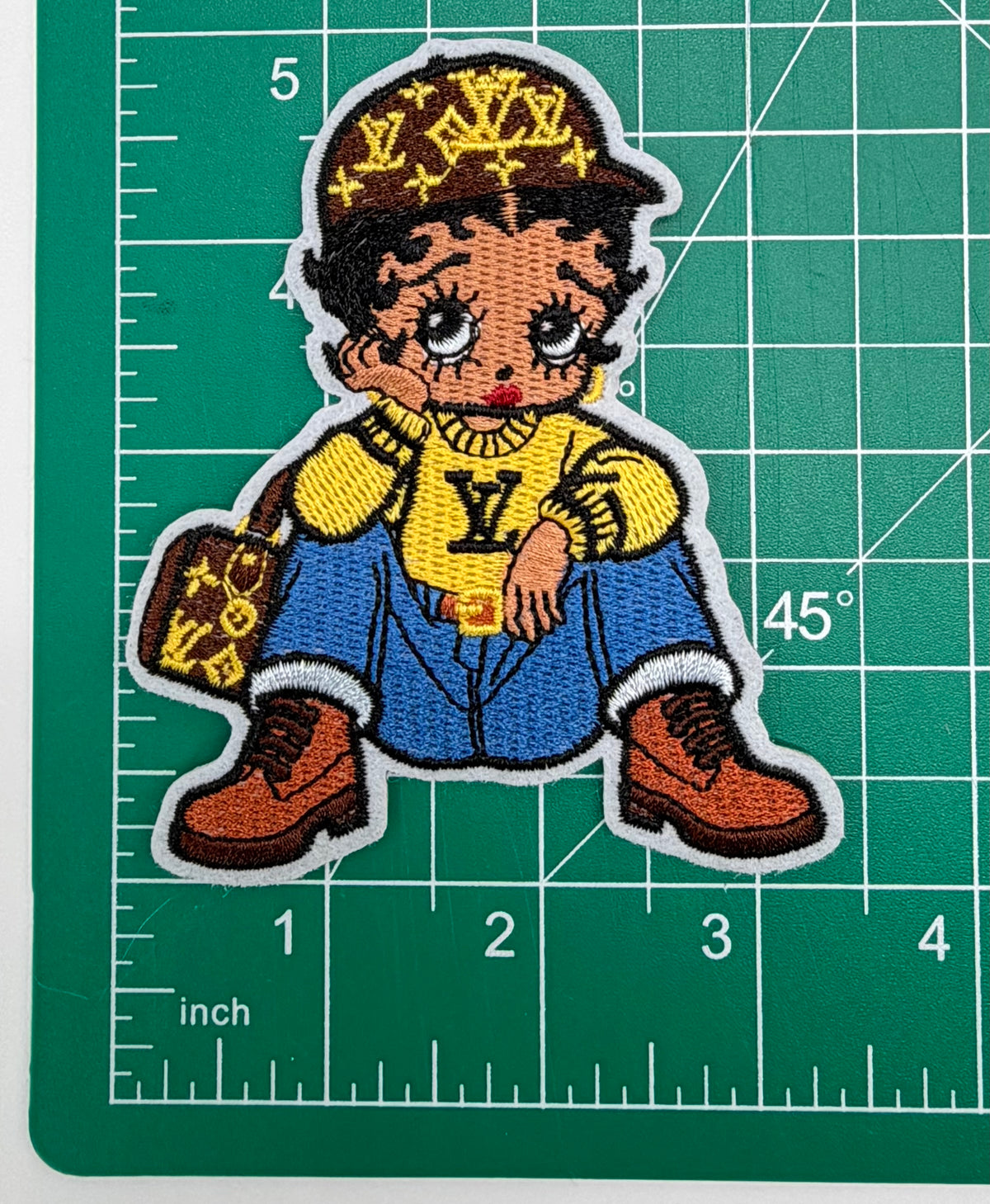 8PC DESIGNER “LV” FABRIC/PATCH/CHARM SET
