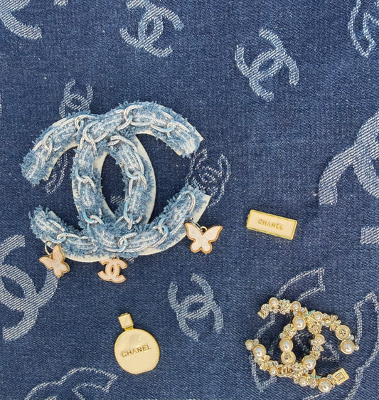 5PC DESIGNER “CC” FABRIC/PATCH/CHARM SET