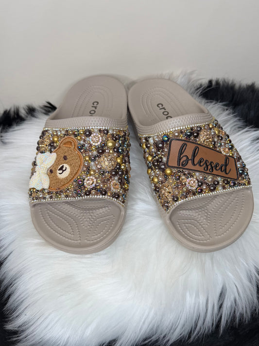 “BEARY BLESSED” CUSTOM CROCS