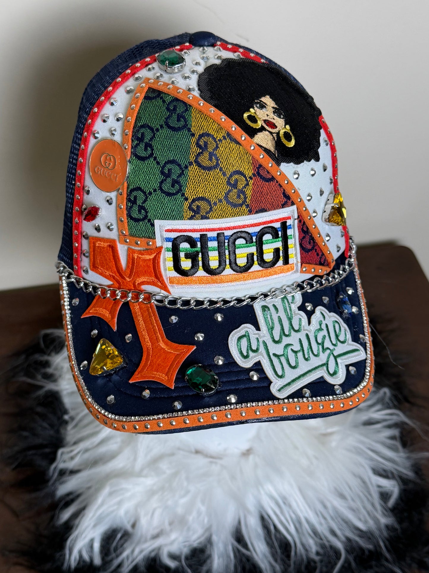 DESIGNER INSPIRED “A LIL’ BOUGIE” CUSTOM TRUCKER HAT