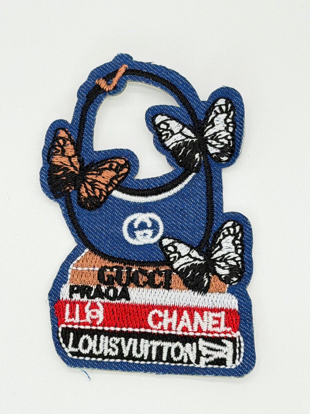 4PC DESIGNER “GUCCI” FABRIC/PATCH/CHARM SET