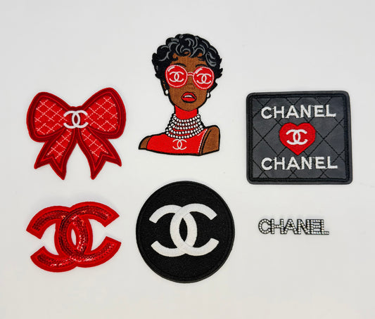 6PC “CHANEL” PATCH/CHARM SET