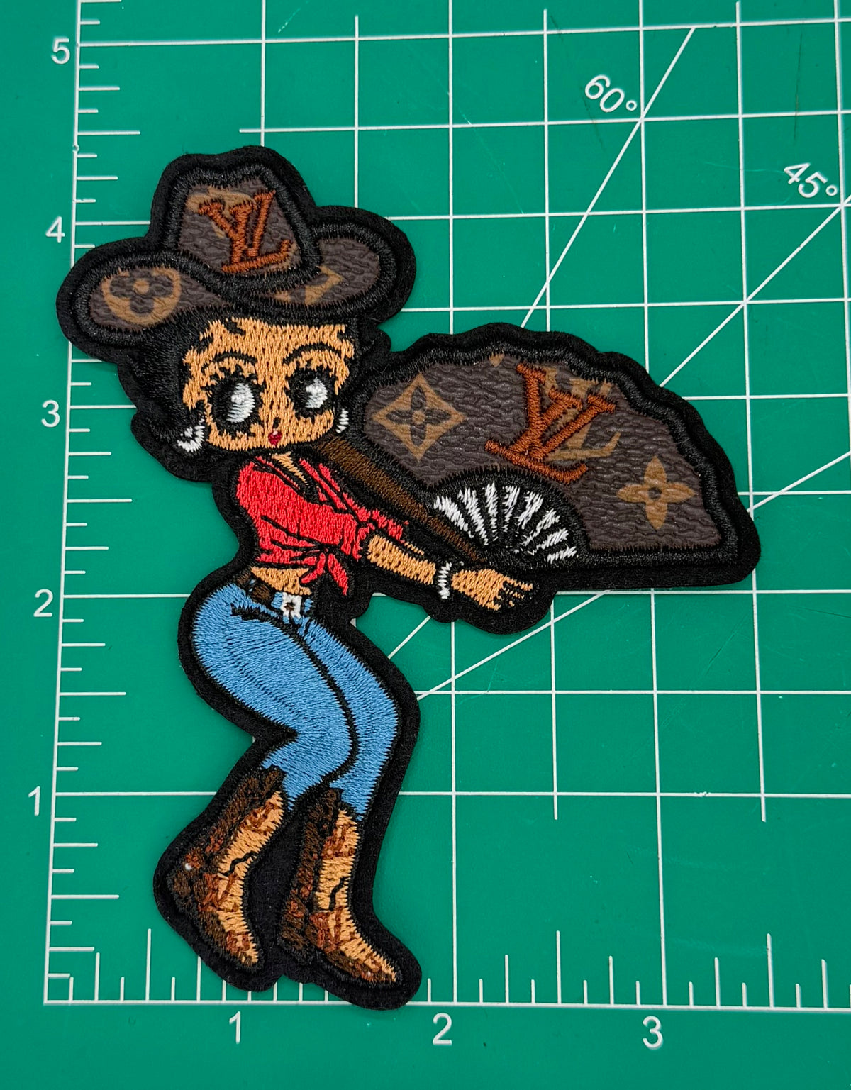 5PC “LV” COWGIRL PATCH SET