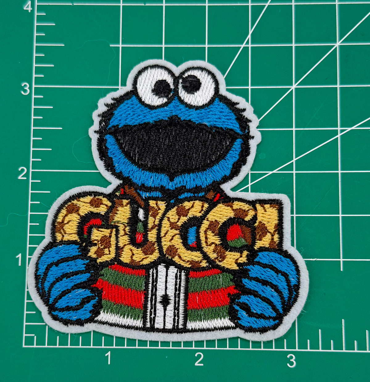 4PC “GUCCI” “COOKIE MONSTER” Patch set