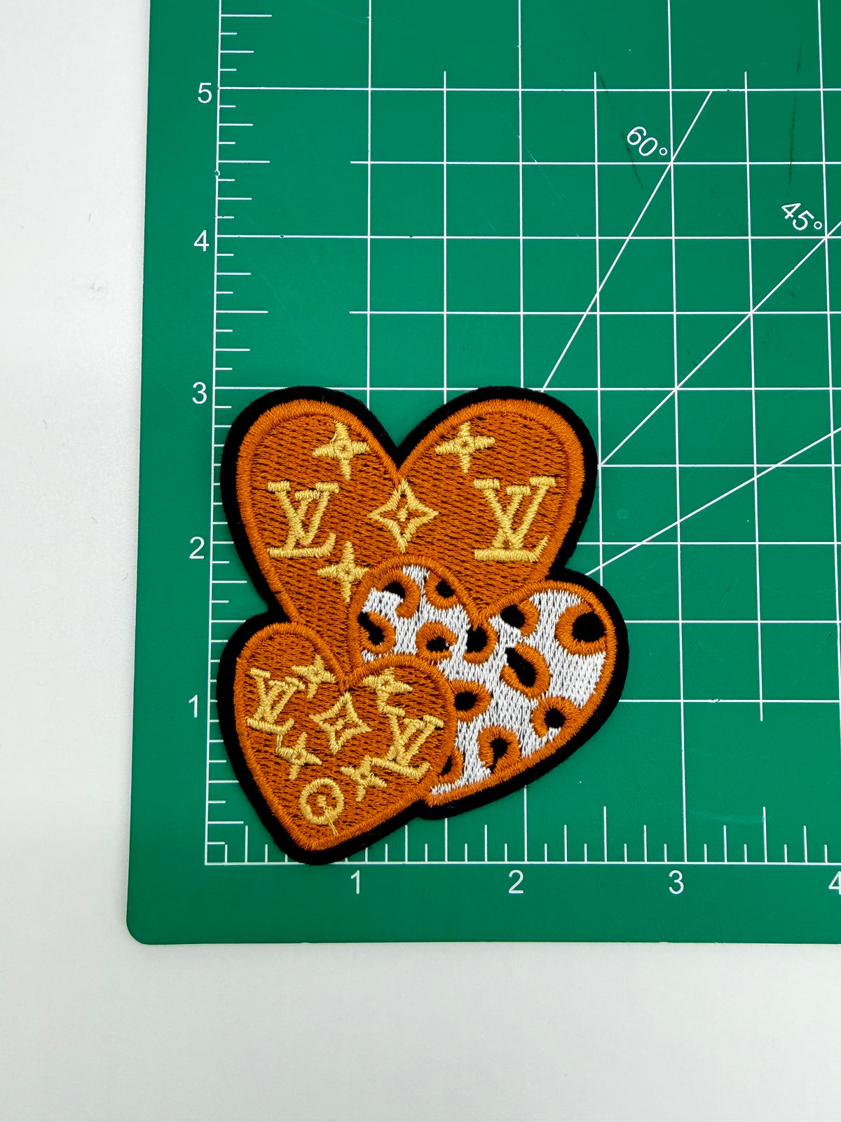 5PC “LV” IRON-ON EMBROIDERY PATCH SET