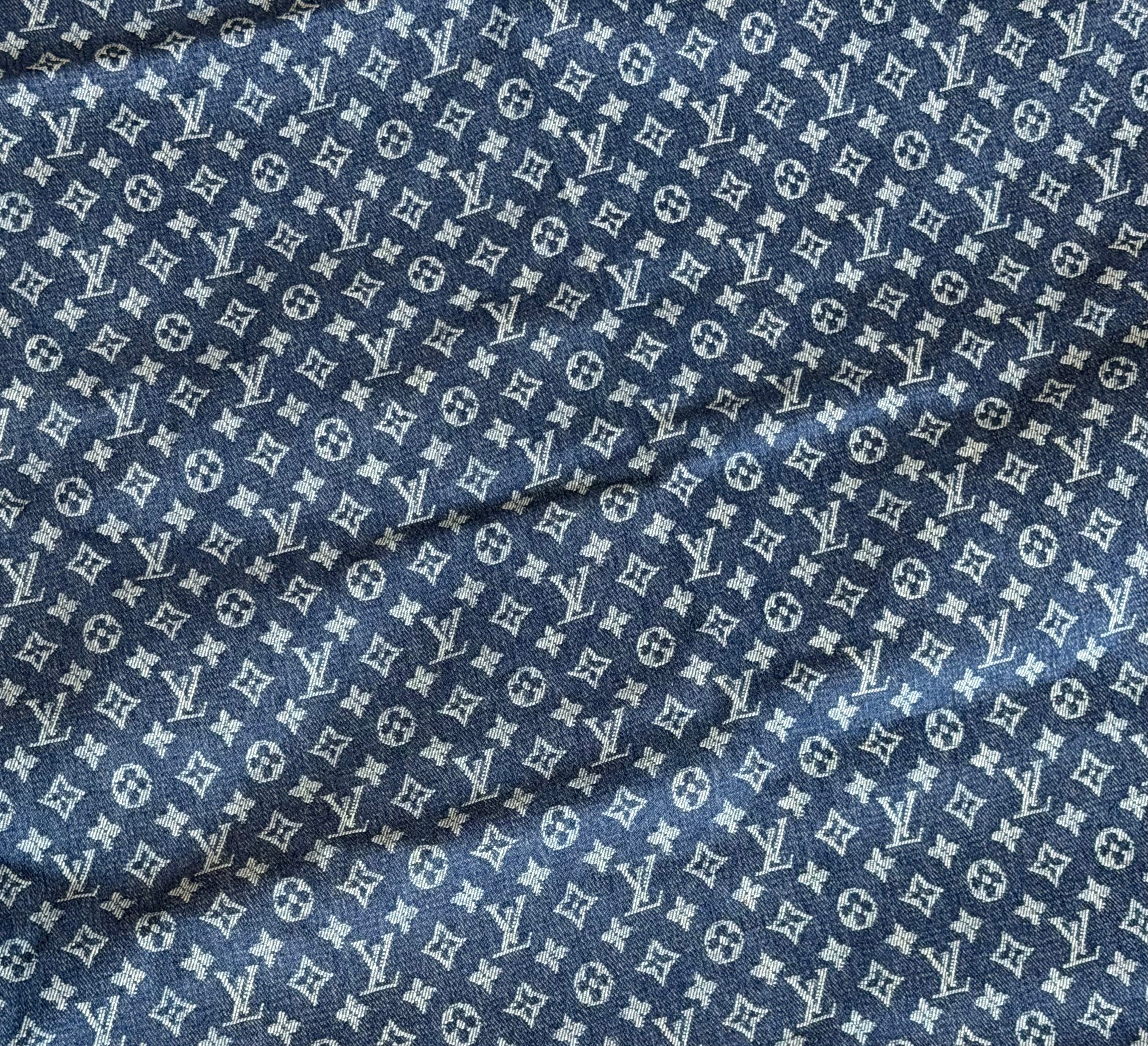 DENIM LUXURY DESIGNER INSPIRED FABRIC “LV”