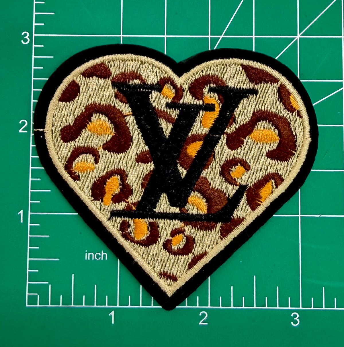 5PC “LV” IRON-ON EMBROIDERY PATCH SET