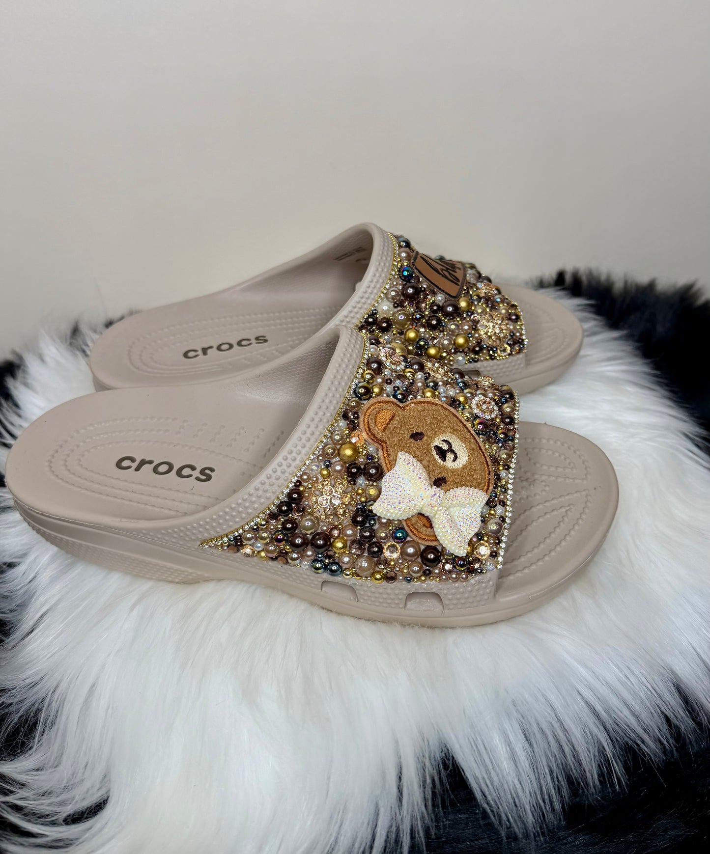 “BEARY BLESSED” CUSTOM CROCS