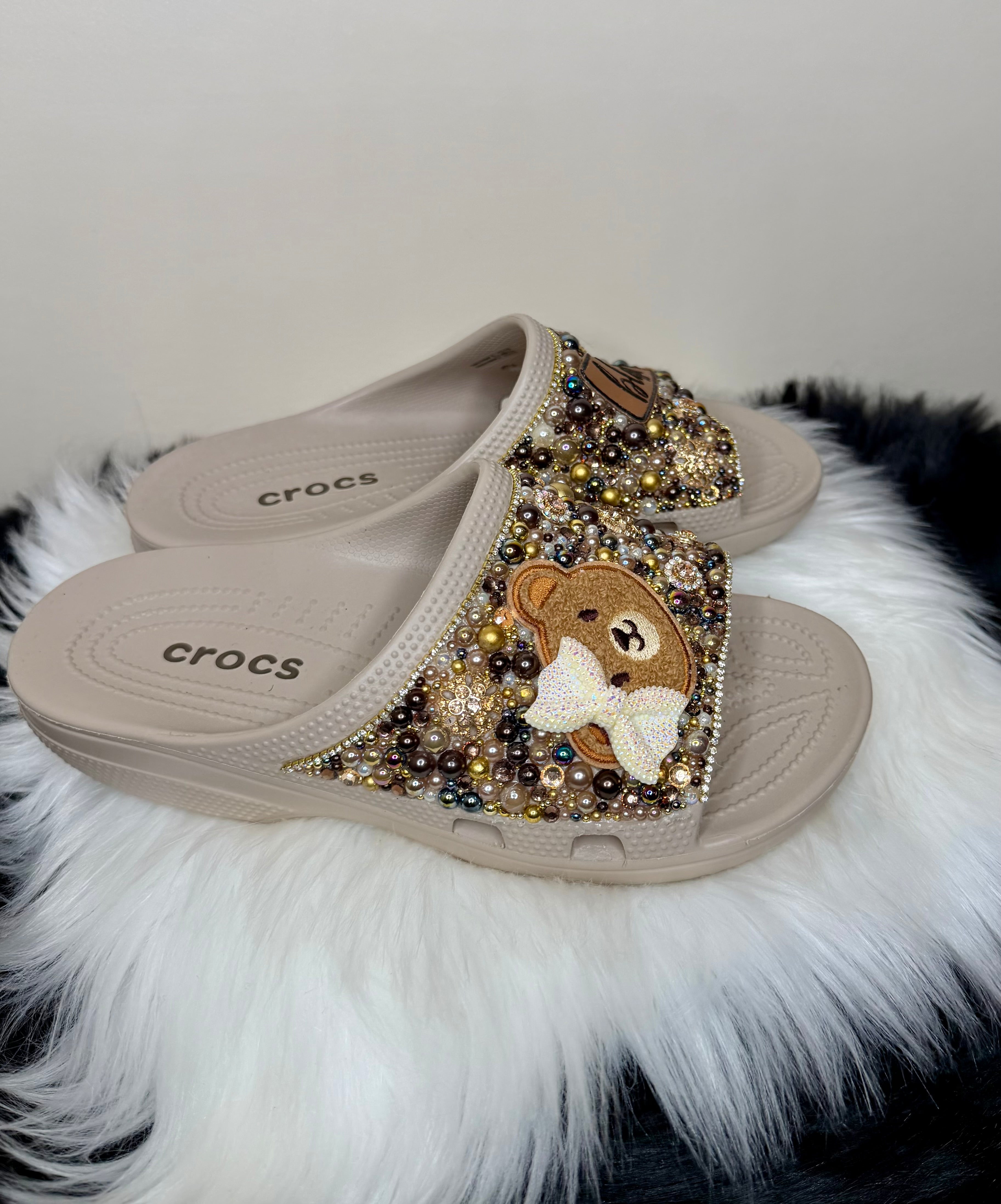 “BEARY BLESSED” CUSTOM CROCS