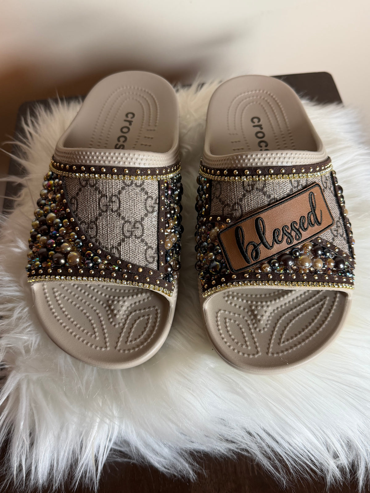 “BLESSED” CUSTOM CROCS