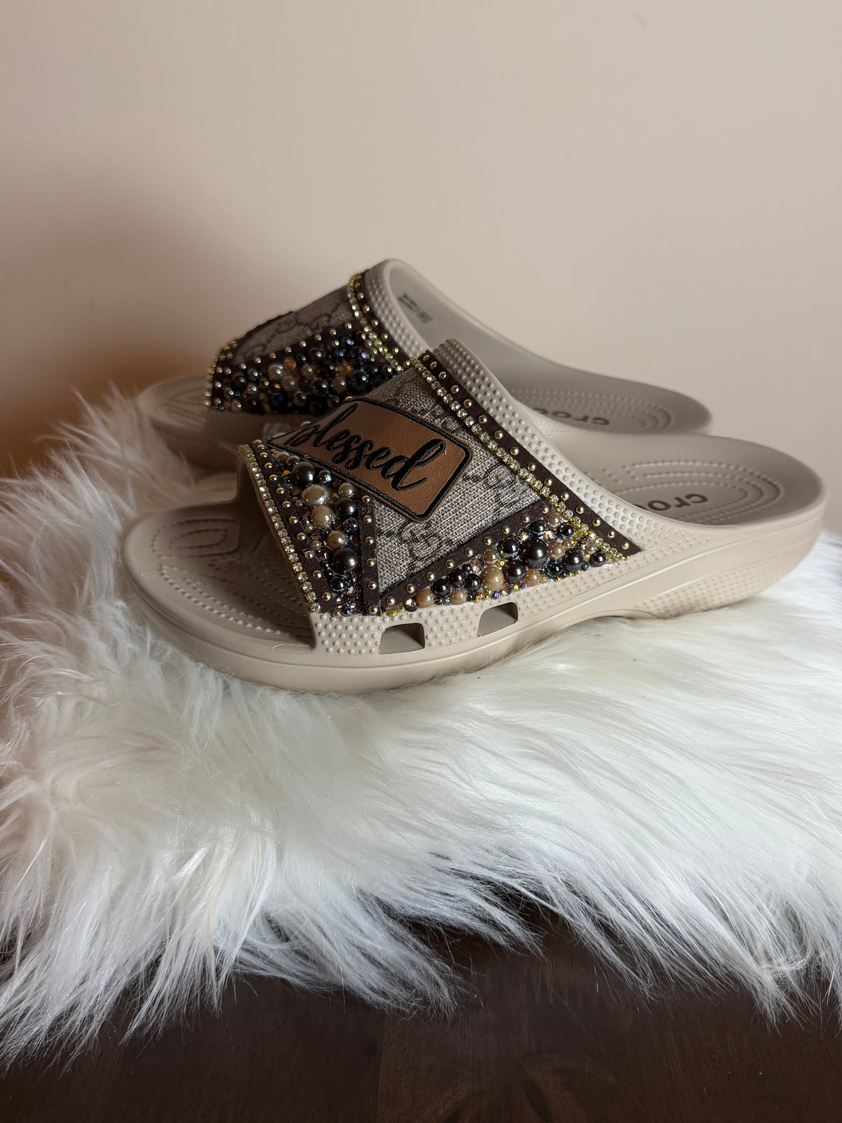 “BLESSED” CUSTOM CROCS