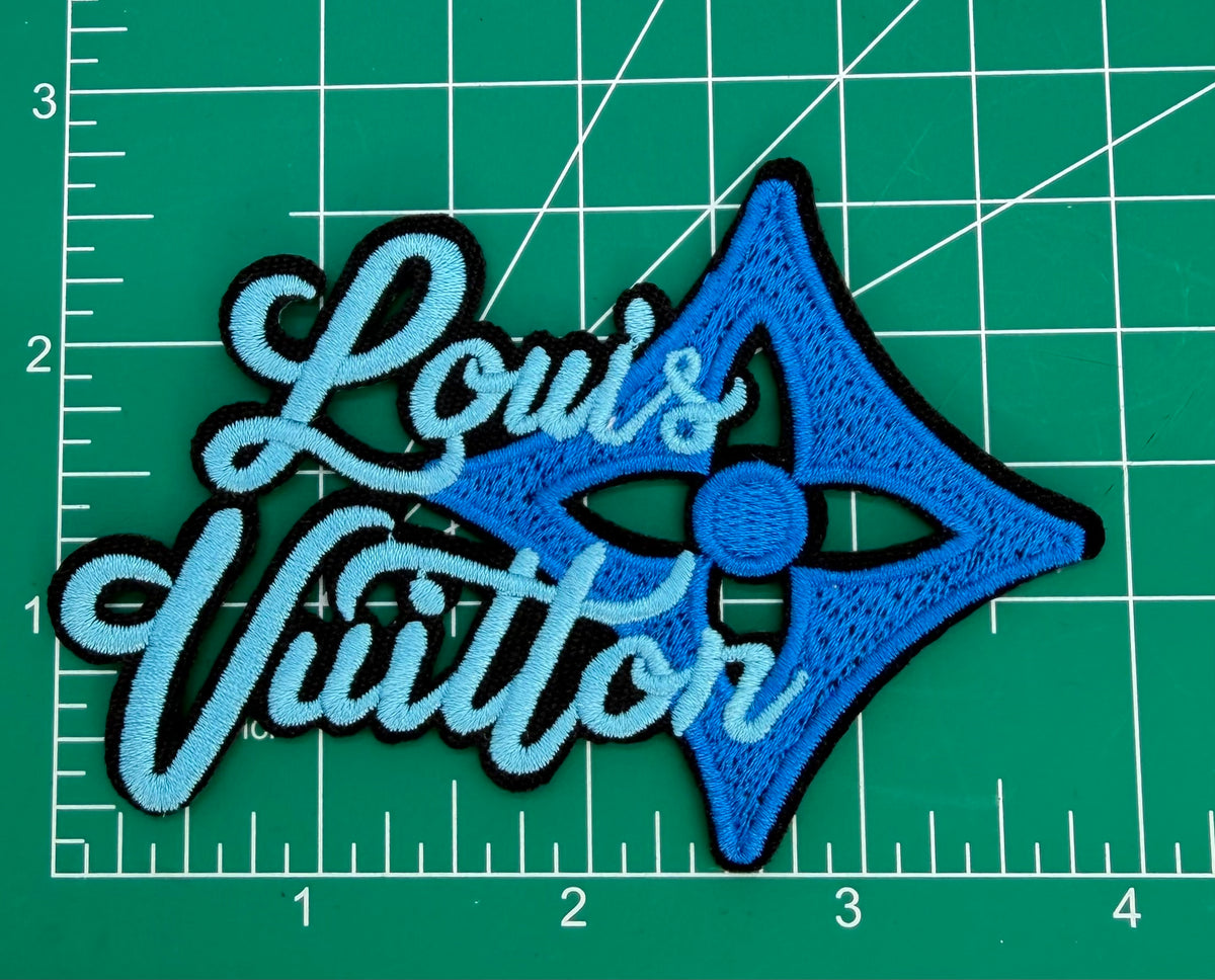 6PC “LV” FUCHSIA LADY PATCH/RHINESTONE PATCH SET