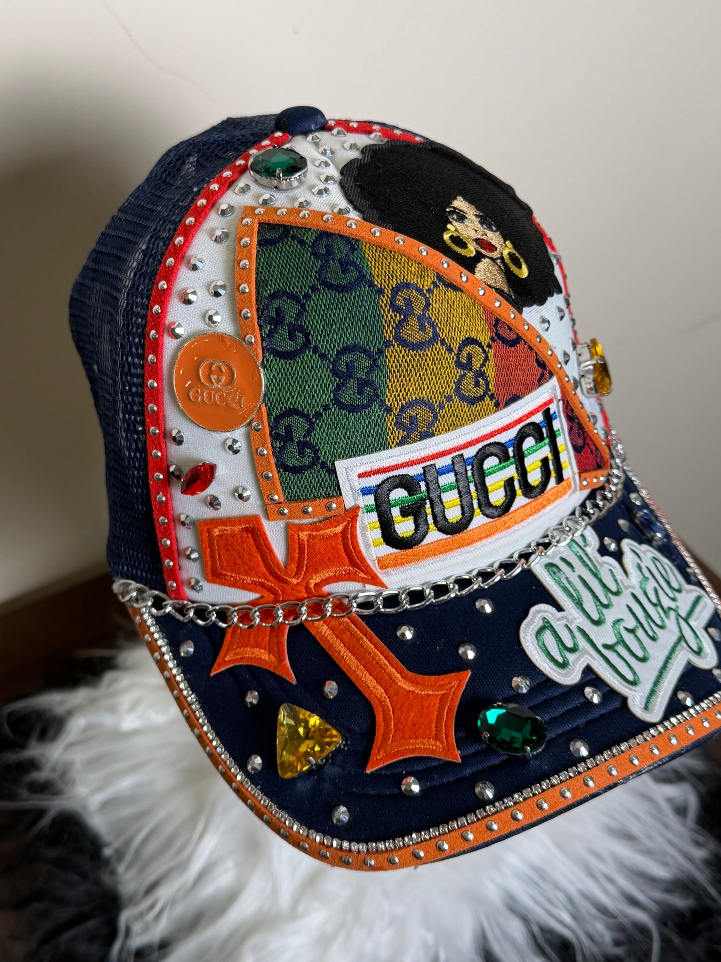 DESIGNER INSPIRED “A LIL’ BOUGIE” CUSTOM TRUCKER HAT