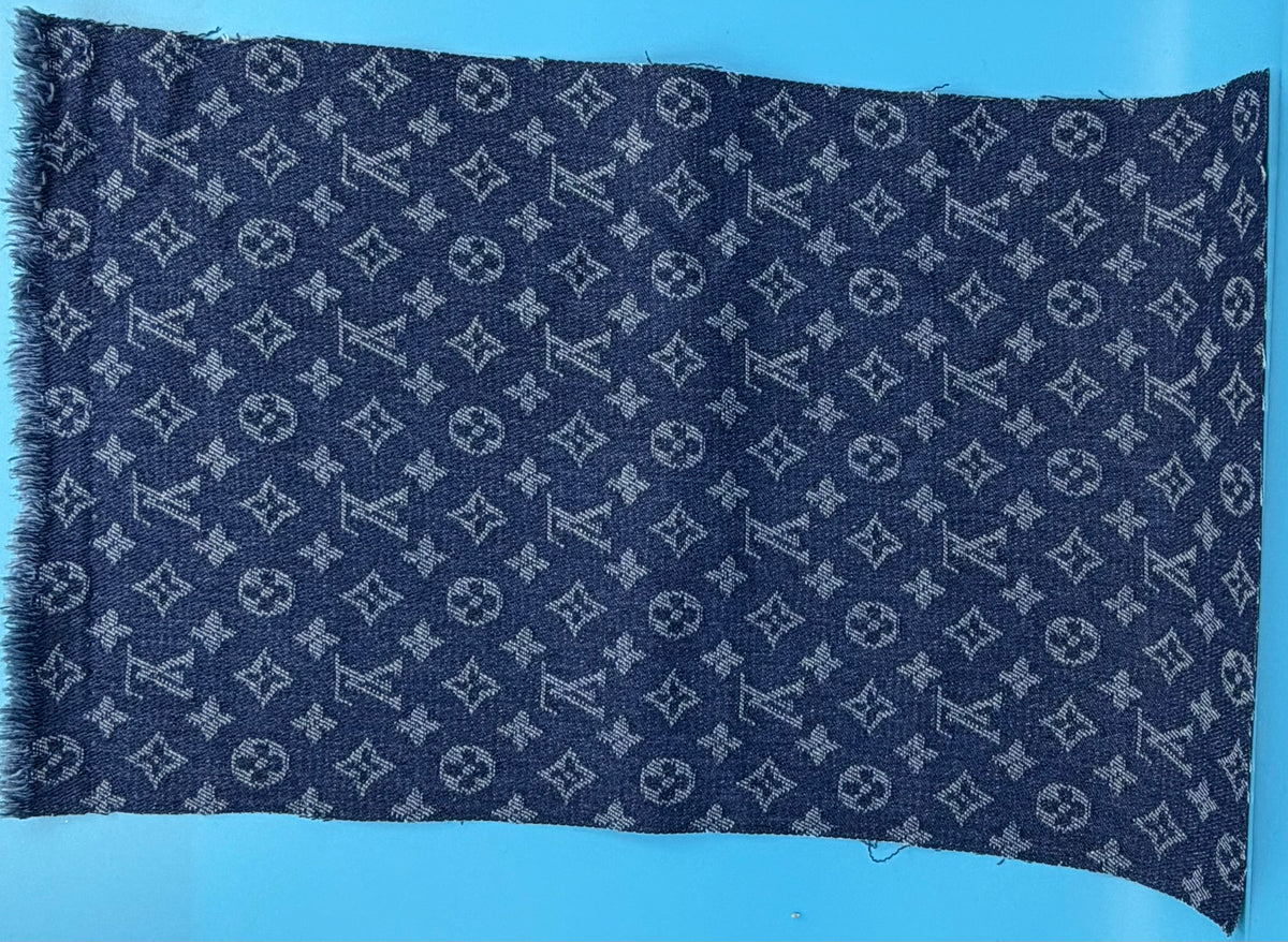 DENIM LUXURY DESIGNER INSPIRED FABRIC “LV”