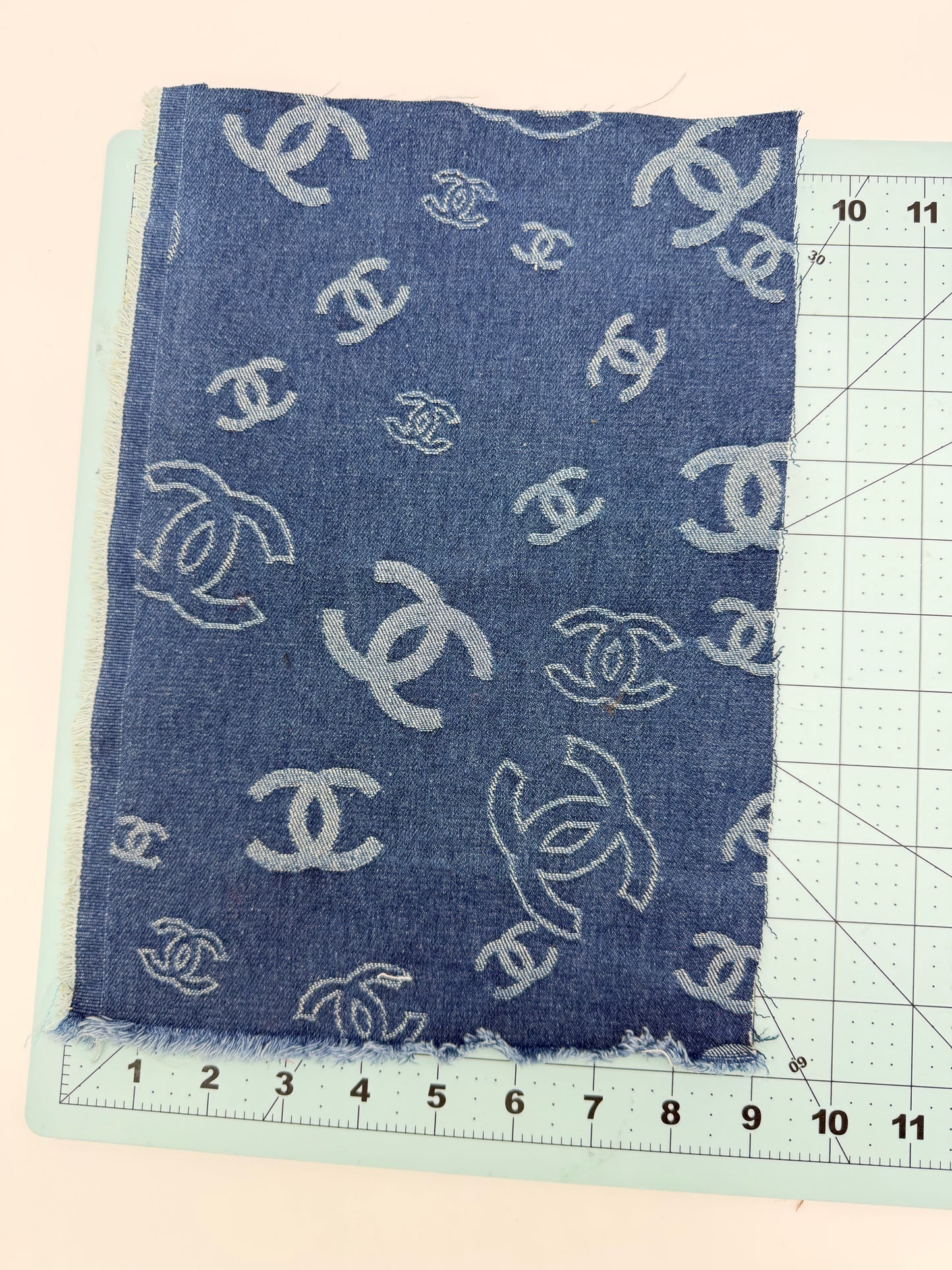 6PC “CHANEL” DESIGNER FABRIC/PATCH/BROOCHES