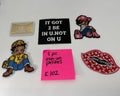 DESIGNER INSPIRED “LV”, “CHANEL” BETTY BOOP IRON-ON EMBROIDERED 5 PC SET