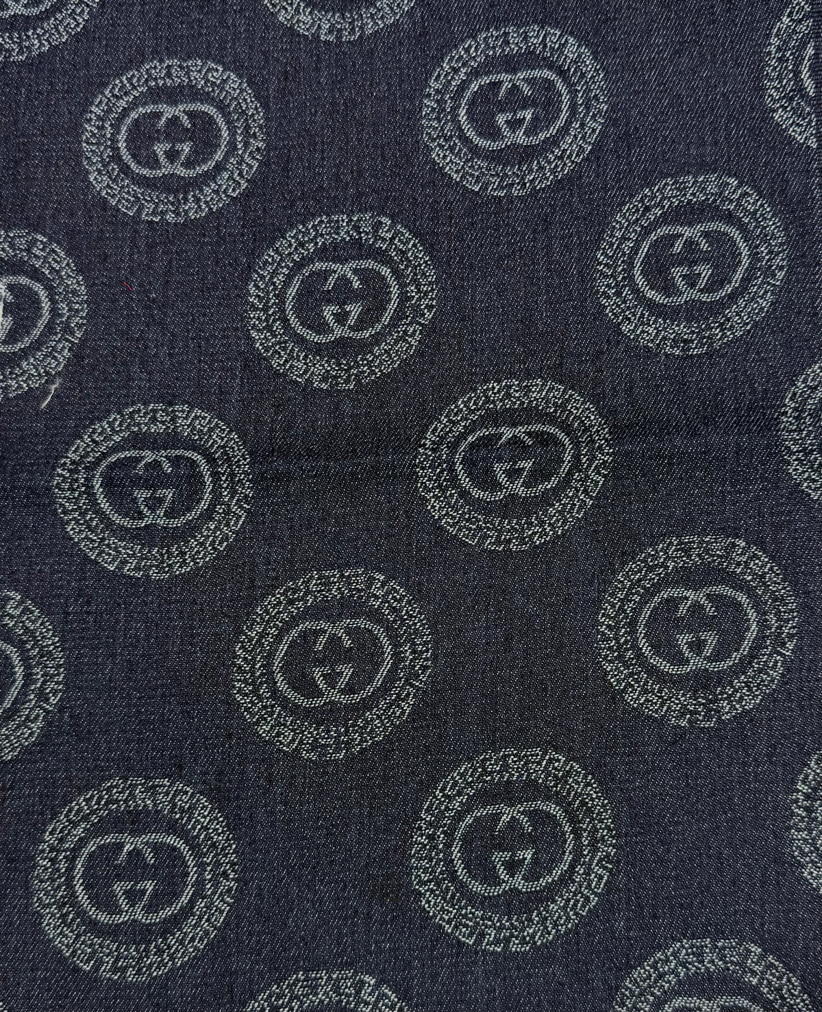 DENIM “GUCCI” LOGO FABRIC