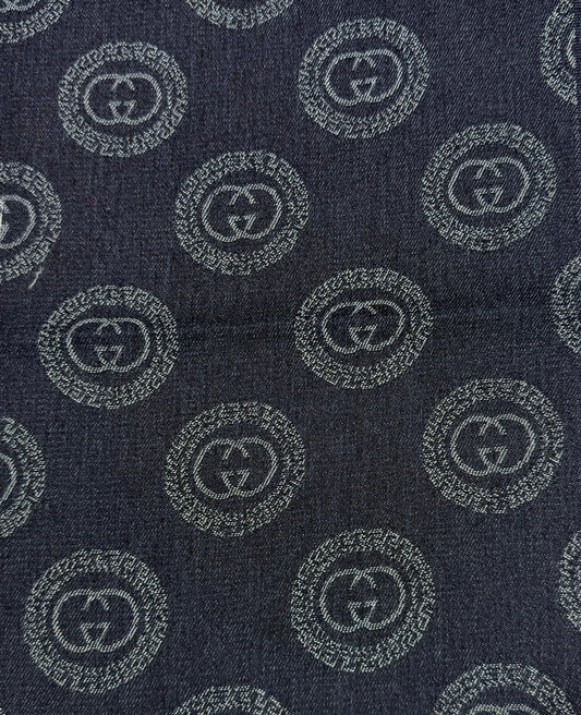 DENIM “GUCCI” LOGO FABRIC