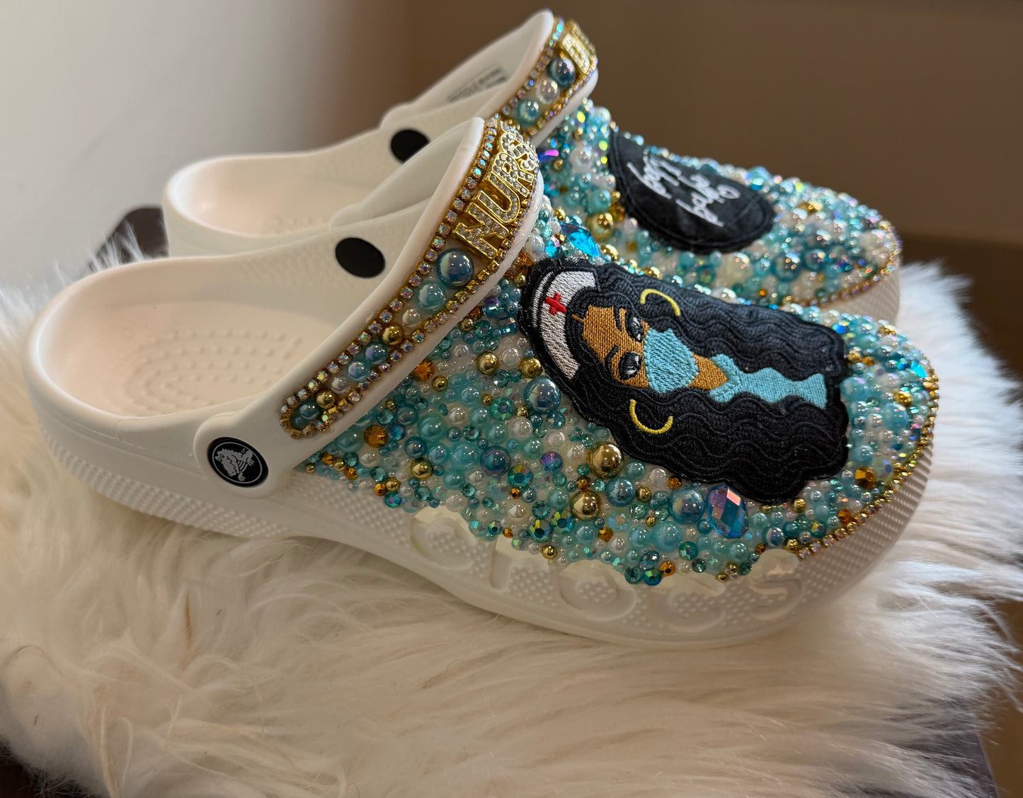 CUSTOMIZED NURSE CROCS “BOSS BABE NURSE DIVA”