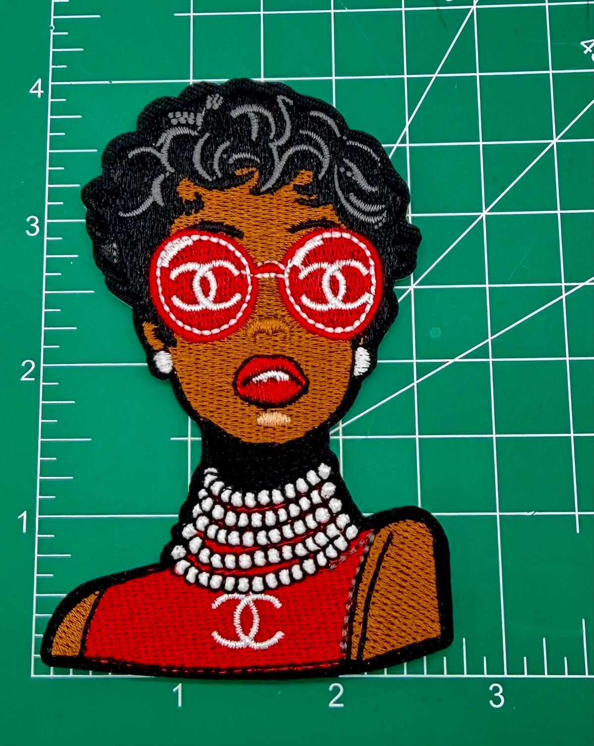 6PC “CHANEL” “Sophisticated lady” RED Patch/Brooch set