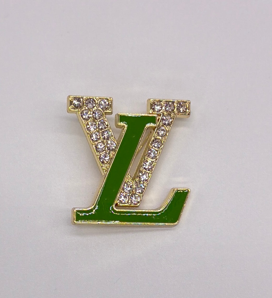 5PC DESIGNER “LV” FABRIC/PATCH/CHARM SET