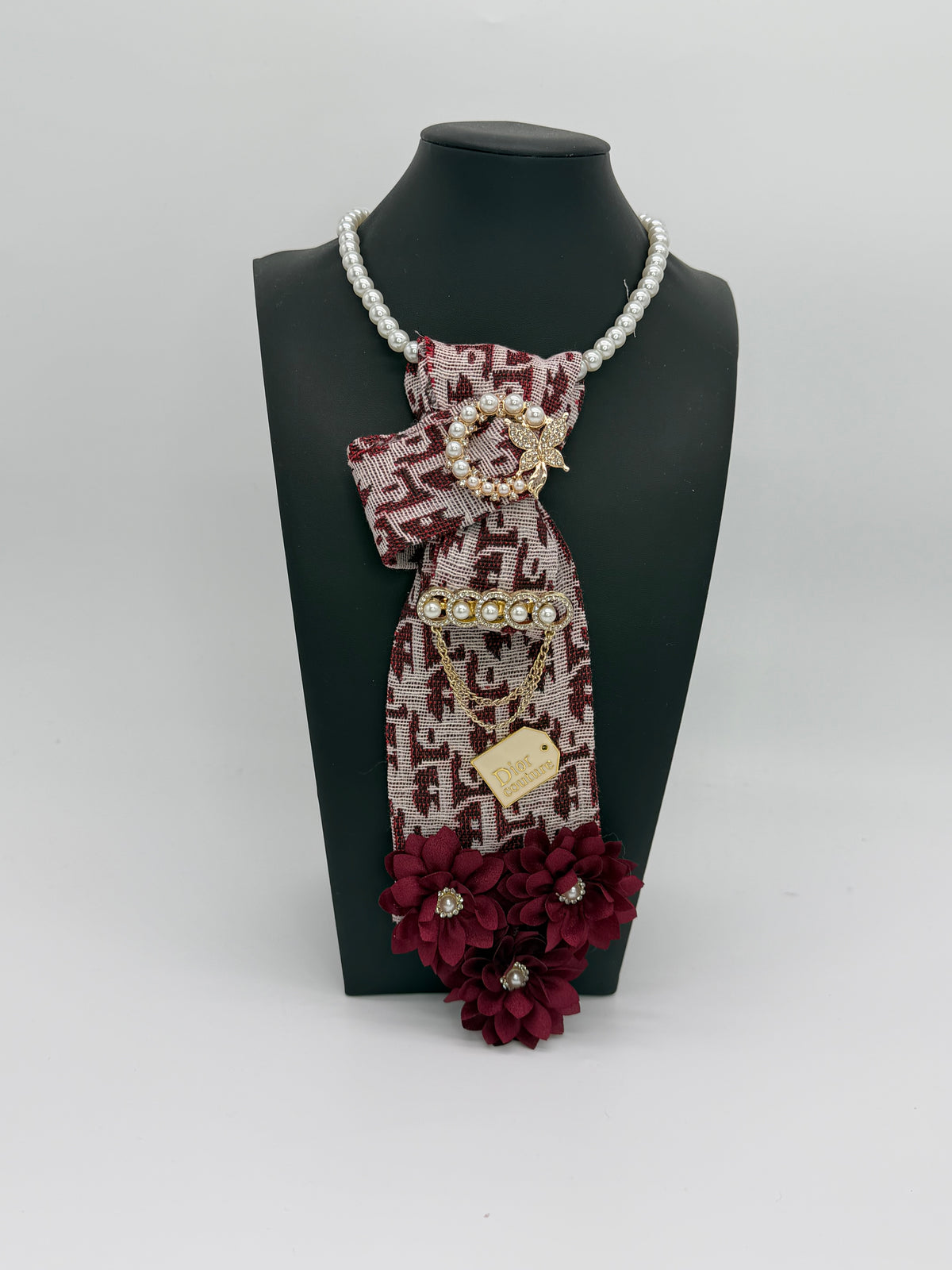 “Dior” handmade necktie necklace