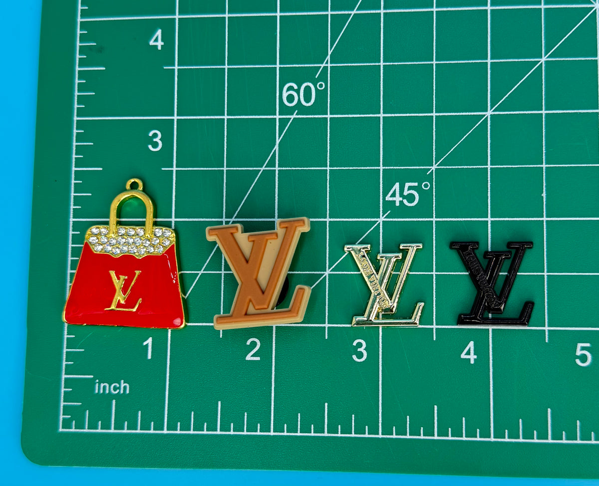 8PC DESIGNER “LV” FABRIC/CHERRY PATCH/CHARM SET