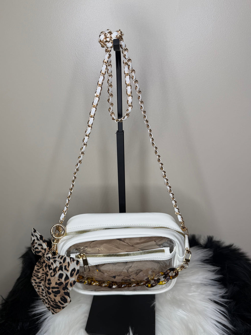WHITE CLEAR CROSSBODY/HANDBAG