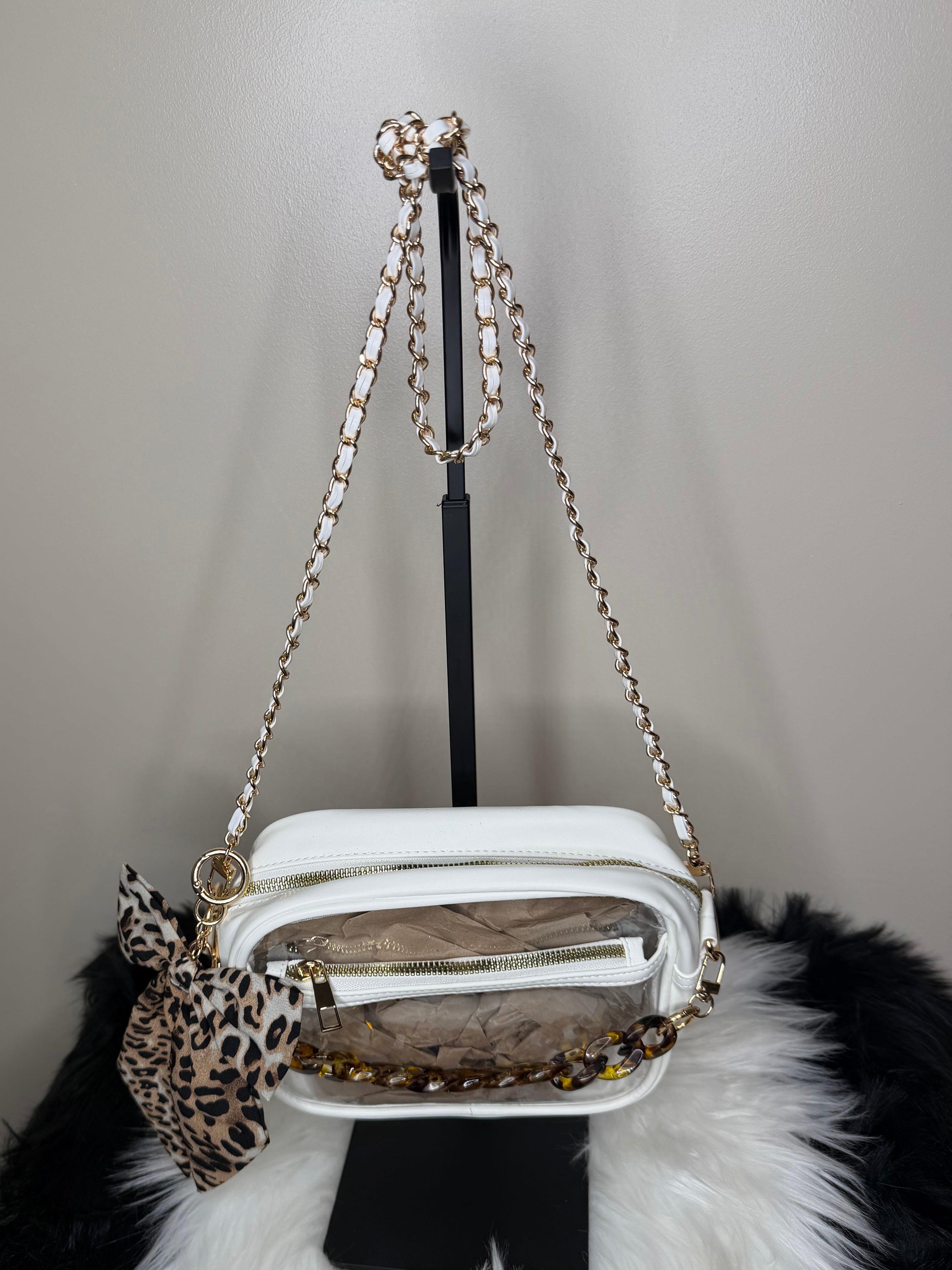 WHITE CLEAR CROSSBODY/HANDBAG