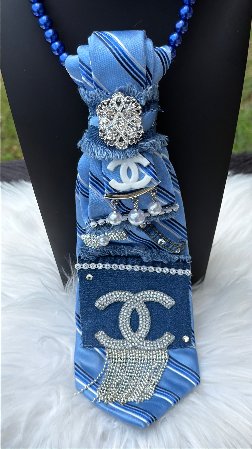 DENIM & BLUE “CHANEL” INSPIRED TIE