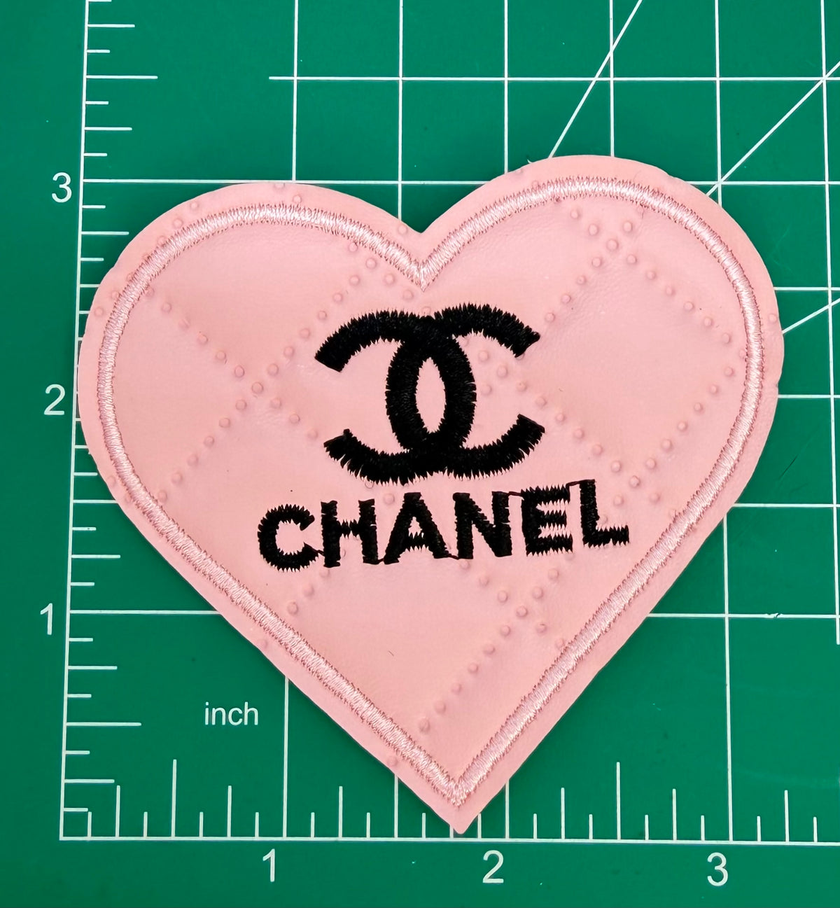 6PC “CHANEL” PNK/BLK PATCH SET