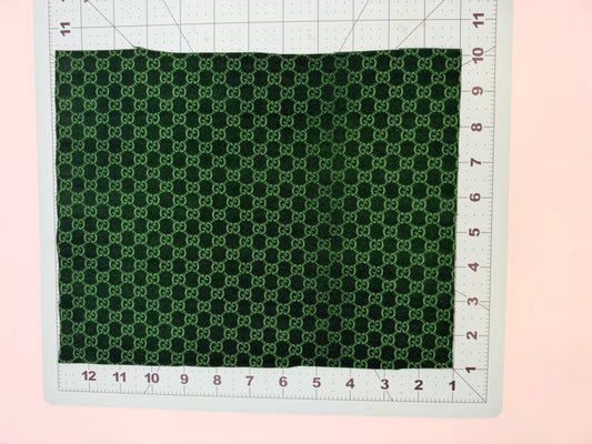 VELVET SUEDE “GUCCI” PRINT FABRIC SHEET