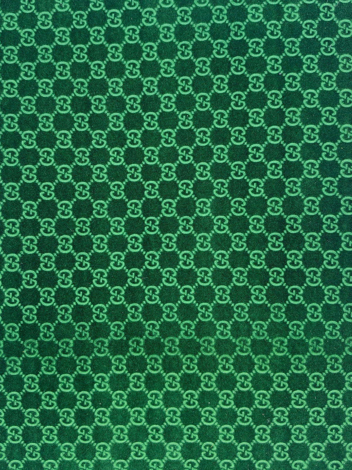 VELVET SUEDE “GUCCI” PRINT FABRIC SHEET