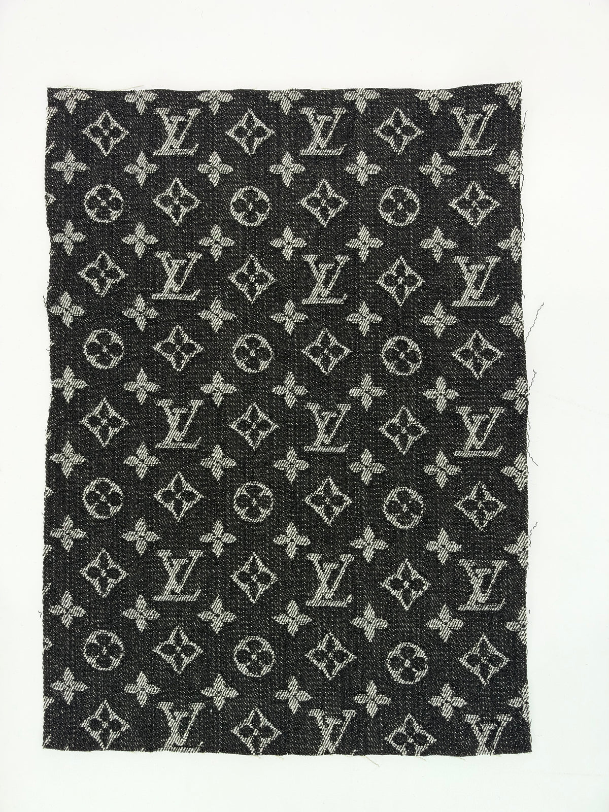 “LV” BLACK DENIM FABRIC SHEET
