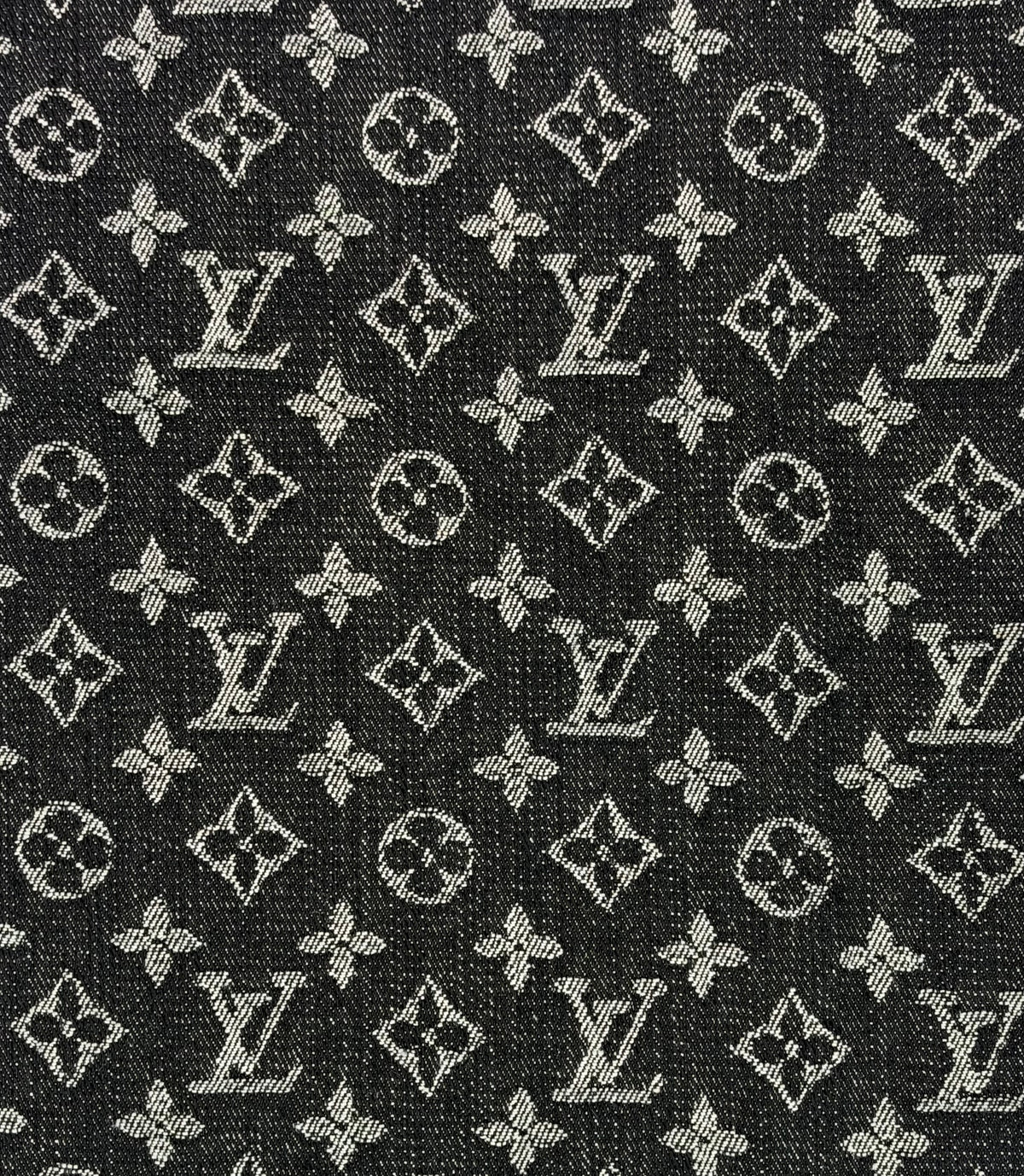 “LV” BLACK DENIM FABRIC SHEET