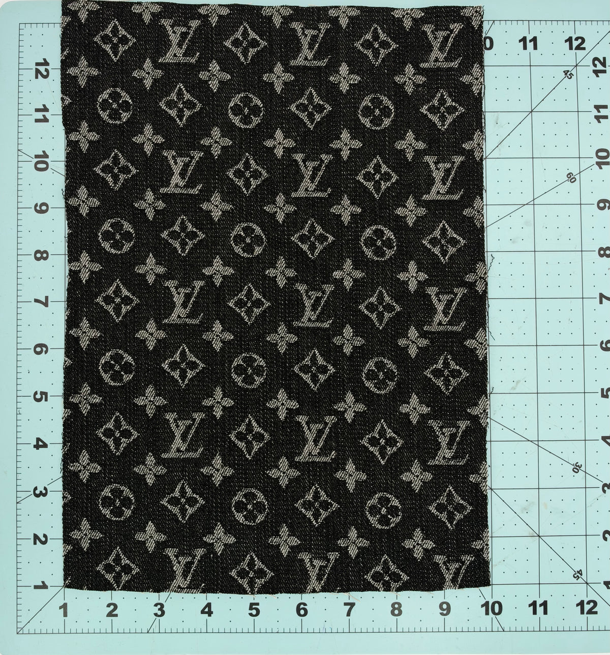 “LV” BLACK DENIM FABRIC SHEET
