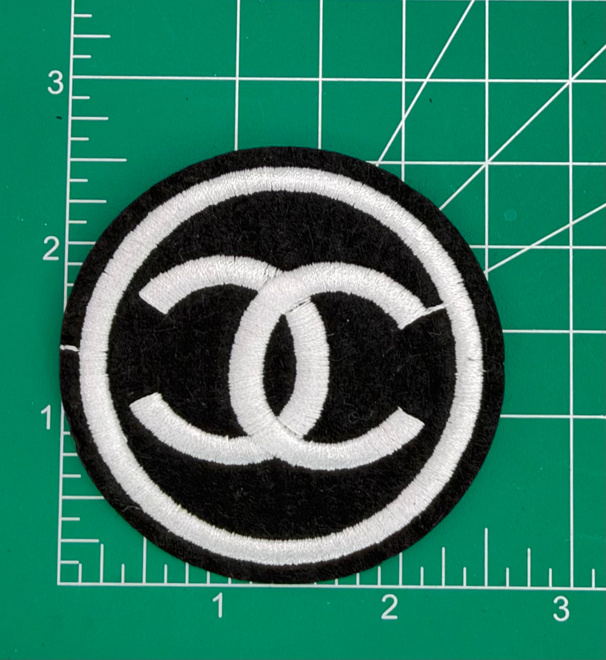 6PC “CHANEL” PNK/BLK PATCH SET