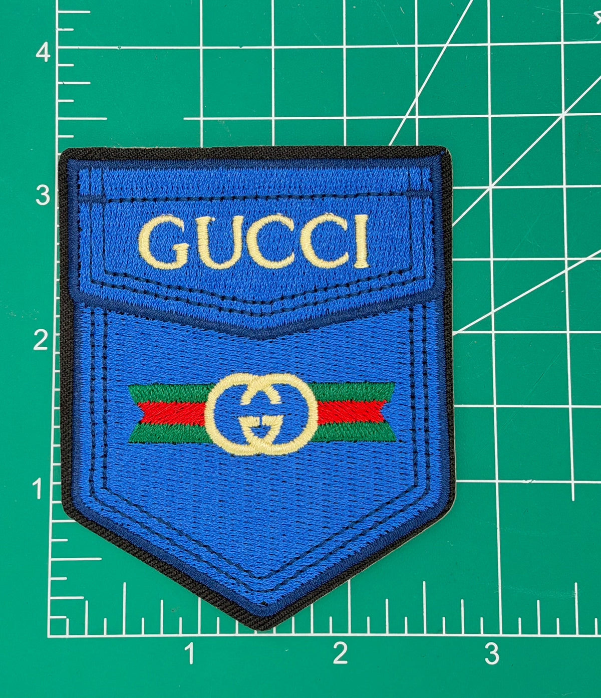 5PC “GUCCI” ROYAL BLUE PATCH SET