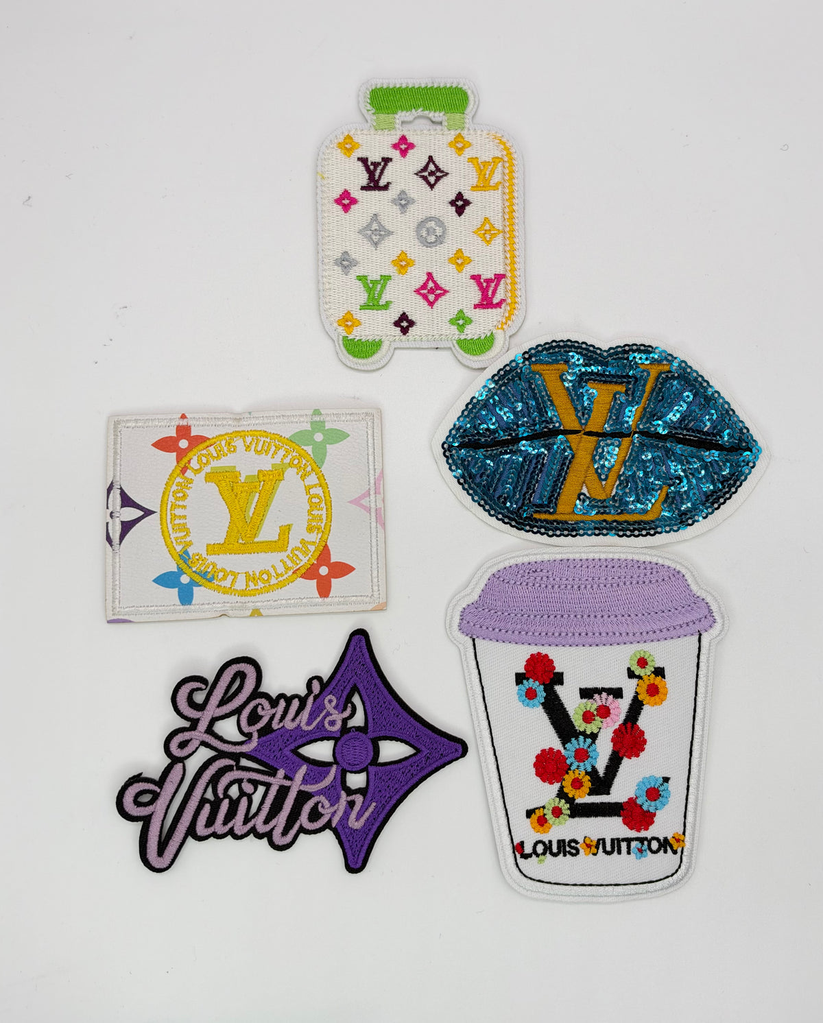 5PC “ LV” MULTI-COLOR PATCH SET