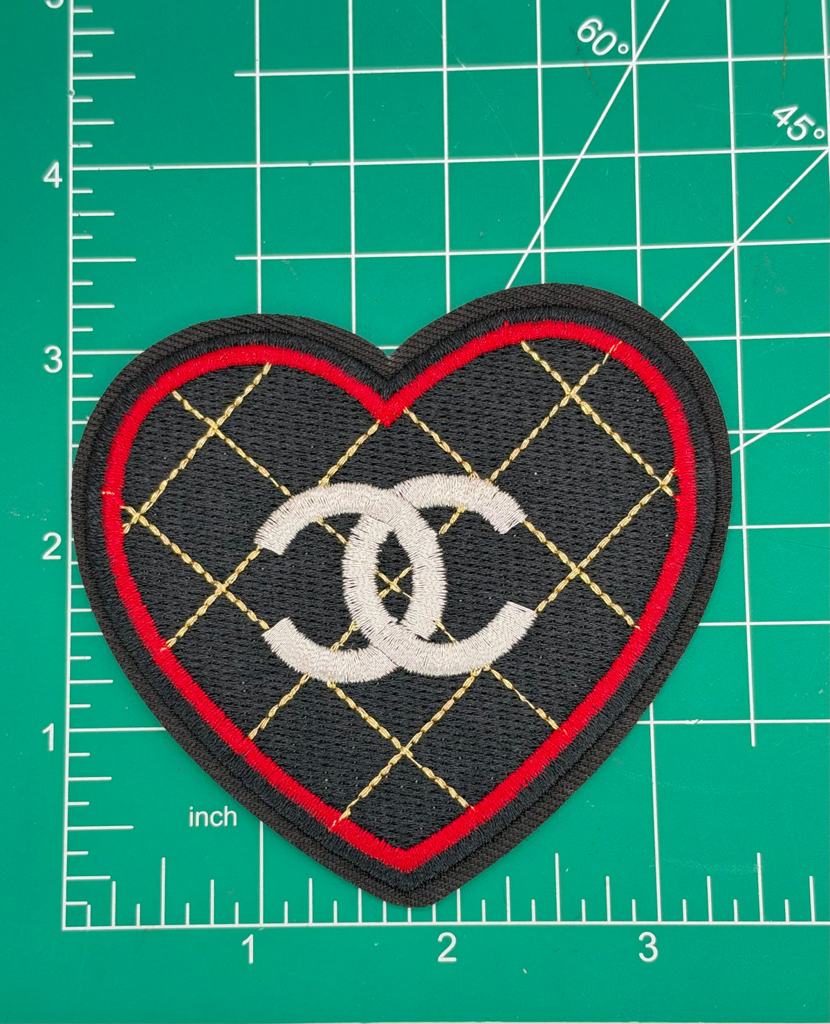 5PC “Chanel” RED/BLK/GLD PATCH SET