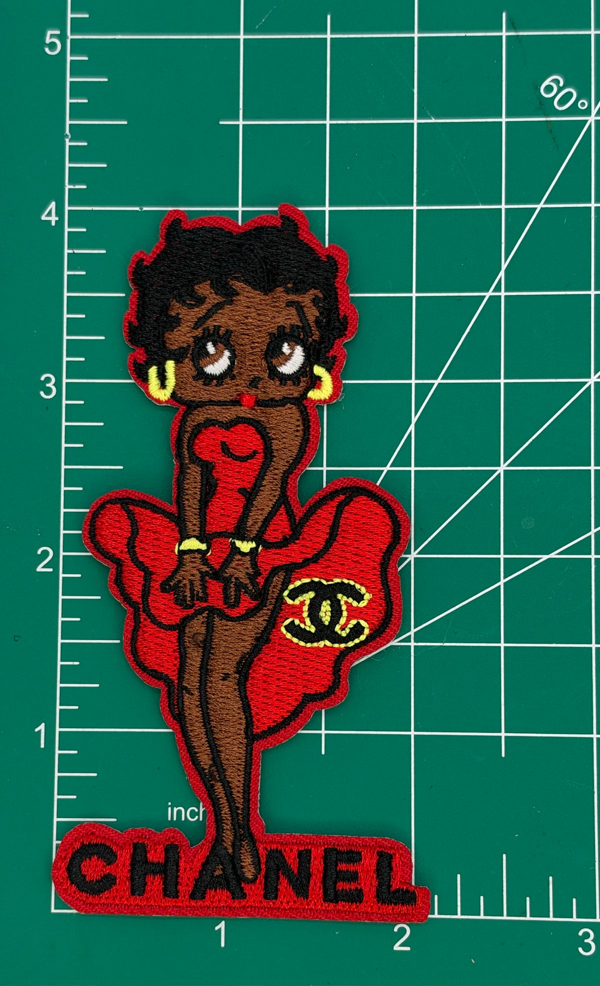 5PC “Chanel” RED/BLK/GLD PATCH SET