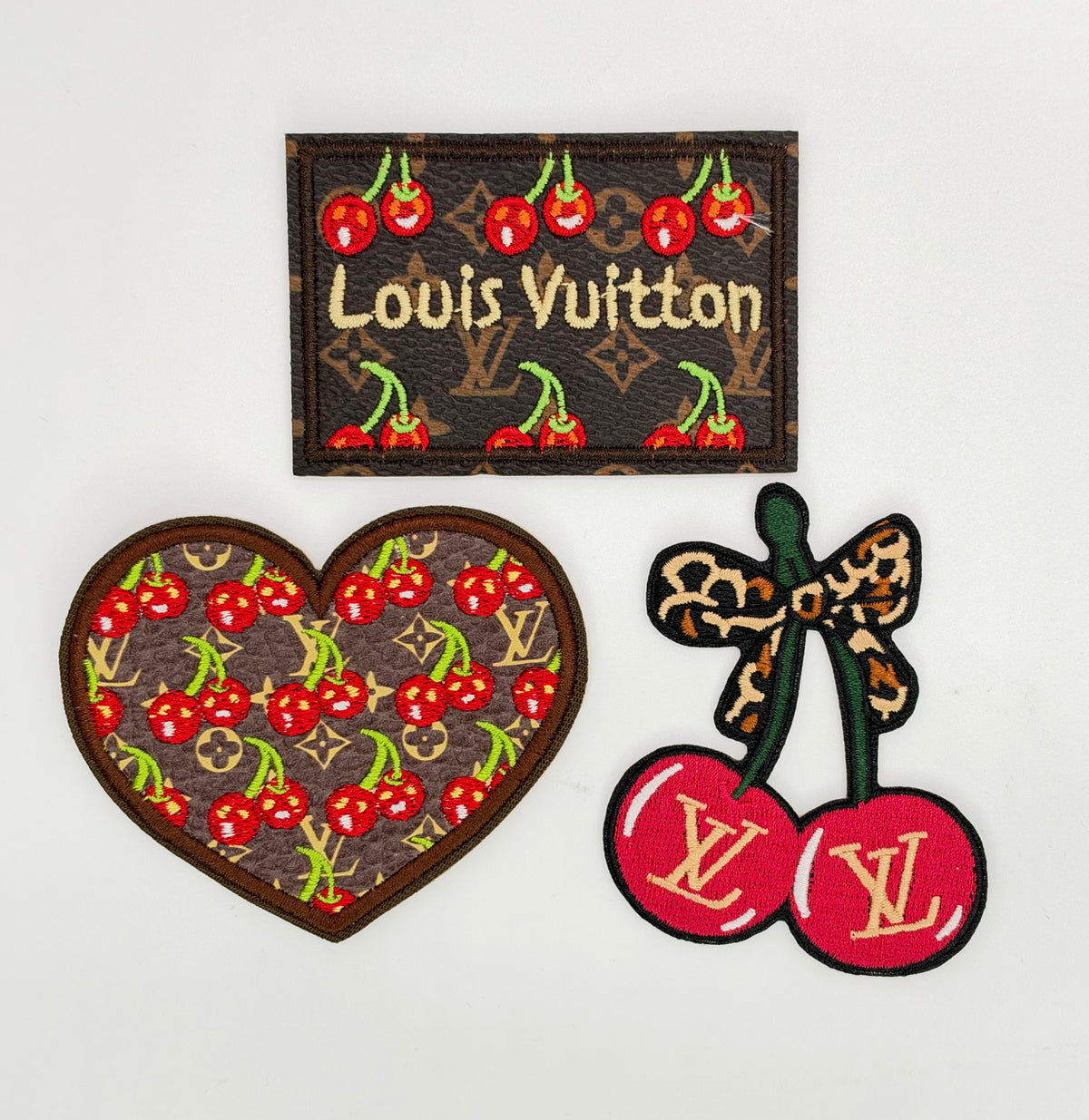 3PC “LV” CHERRY 🍒 PATCH SET
