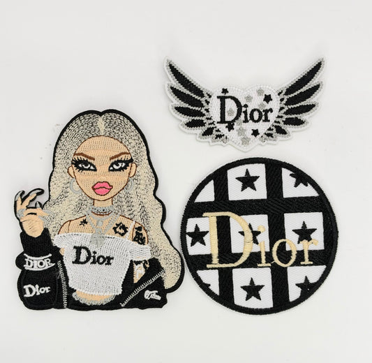 3PC “DIOR” PATCH SET