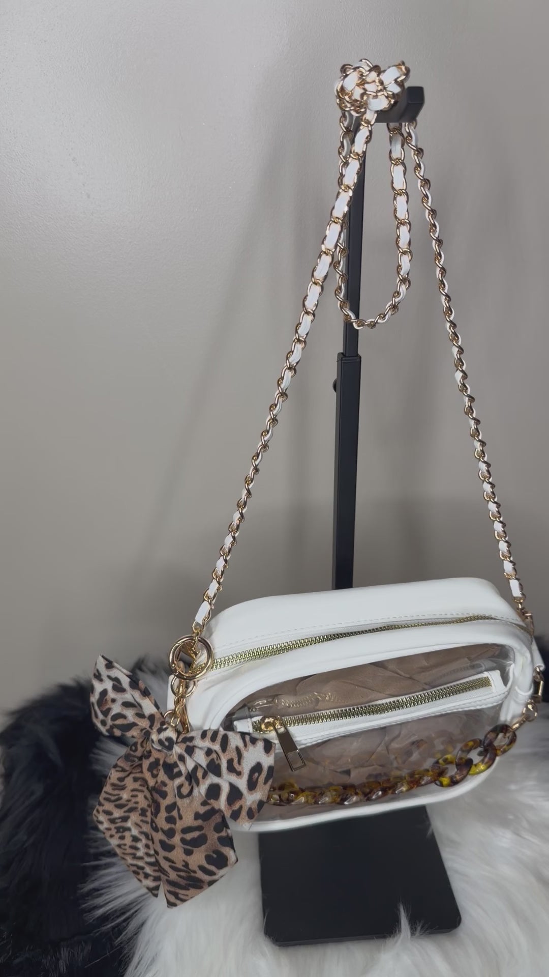 WHITE CLEAR CROSSBODY/HANDBAG