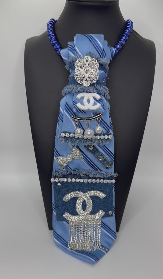 DENIM & BLUE “CHANEL” INSPIRED TIE