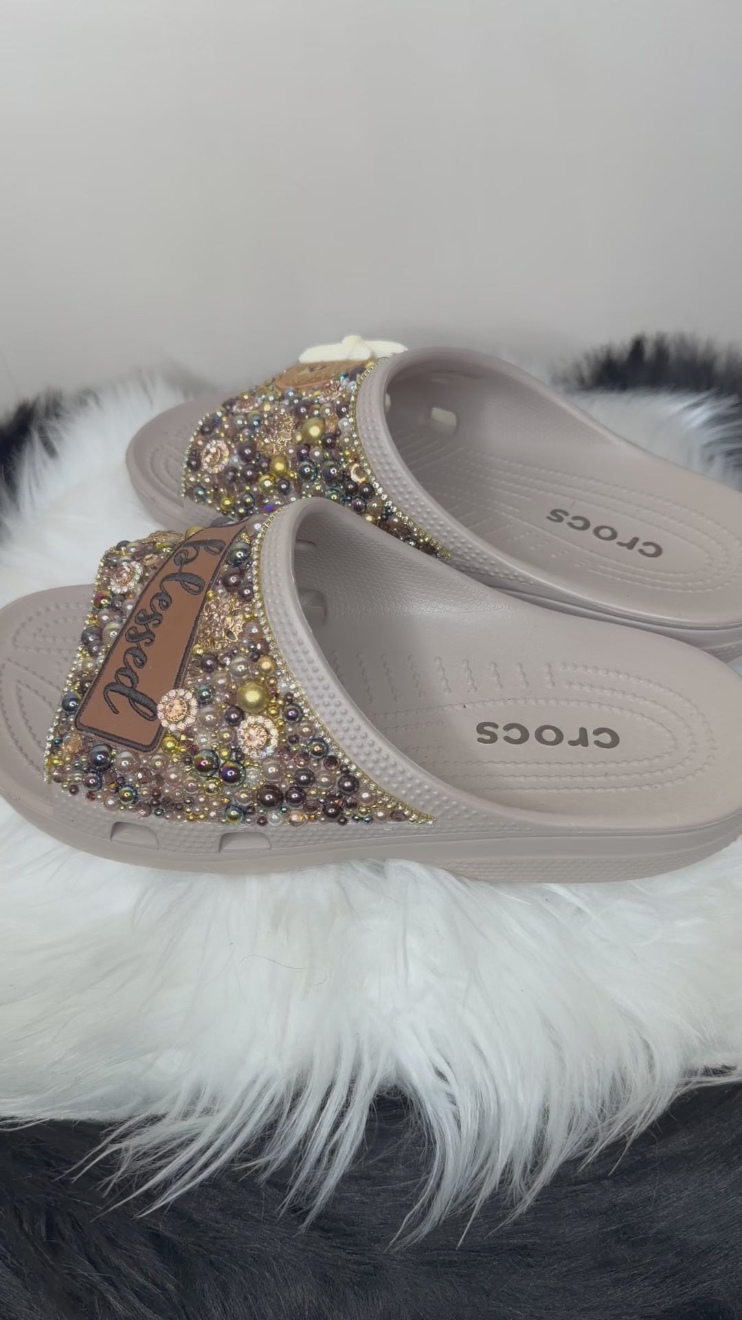“BEARY BLESSED” CUSTOM CROCS