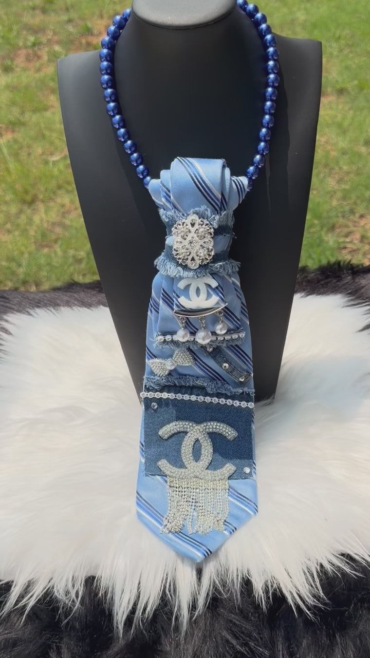 DENIM & BLUE “CHANEL” INSPIRED TIE